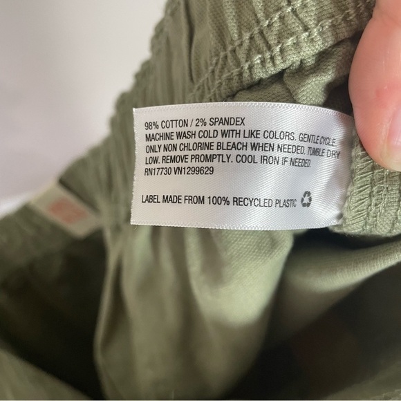 [Knox Rose] Women's Green High Rise Relaxed Straight Leg Cargo Pants - Picture 5 of 8